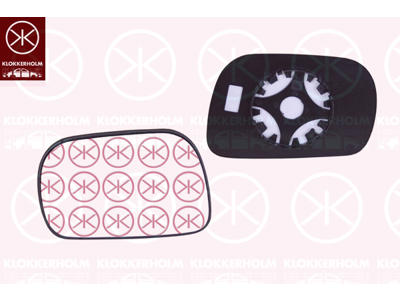 Spiegelglas, buitenspiegel, Bol-vormig, rechts