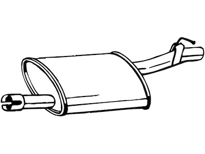 Centre Muffler, See accessories list for additionally required parts:  