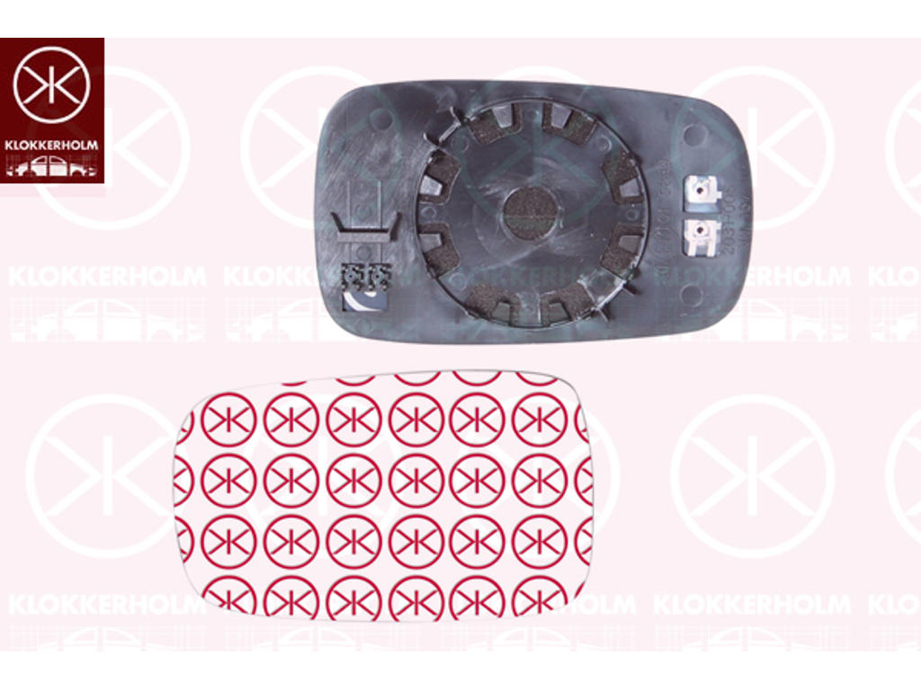 Mirror Glass, exterior mirror, VM type, Convex, Heatable, Right