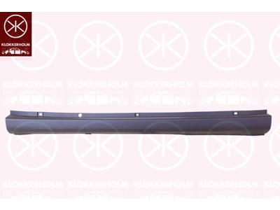Bumper, Rear, black, with hole(s) for park distance control