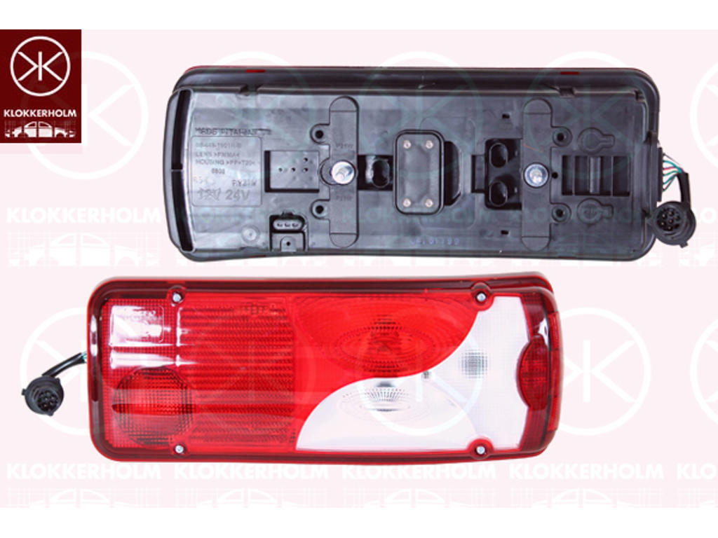 Tail Light Assembly, Right, without number plate light, with bulb holder, Bolt Distance [mm]: 150, VIGNAL
