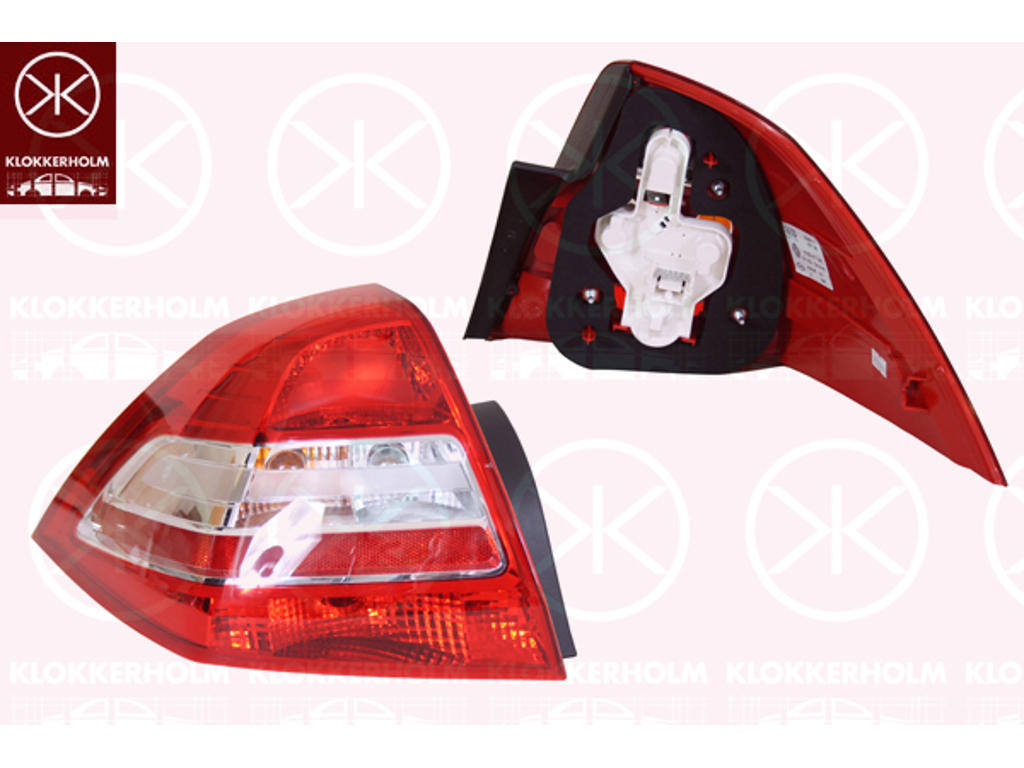Tail Light Assembly, with bulb holder, Left