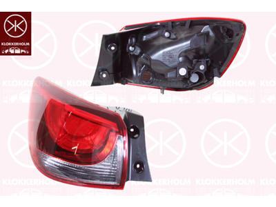 Tail Light Assembly, without bulb holder, Left, Model Year to: 2020