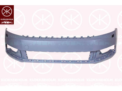 Bumper, Front, with hole(s) for washer nozzle, w/primer, not for trim level: R-LINE