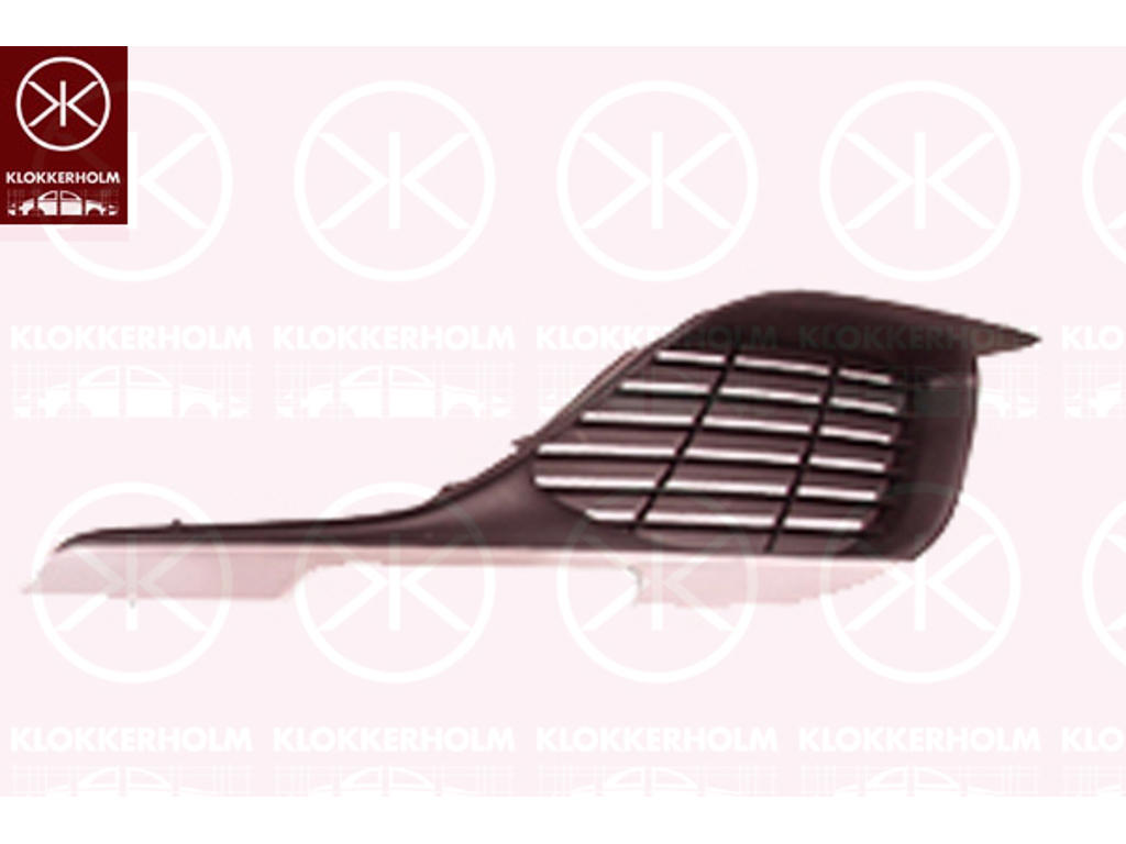 Ventilation Grille, bumper, chrome, dark grey, Right Front