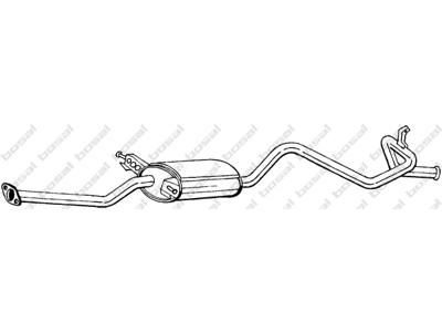 Rear Muffler, See accessories list for additionally required parts:  