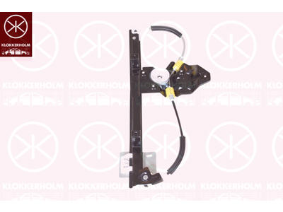 Window Regulator, 2/4-drs, OE-type, without electric motor, without comfort function, Electric, Left Rear