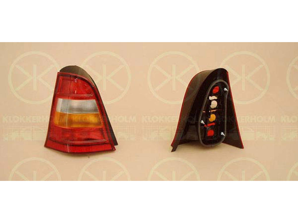 Tail Light Assembly, without bulb holder, Right, Indicator Colour: yellow