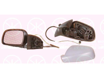 Exterior Mirror, w/primer, for electric mirror adjustment, Aspherical, Heatable, Left
