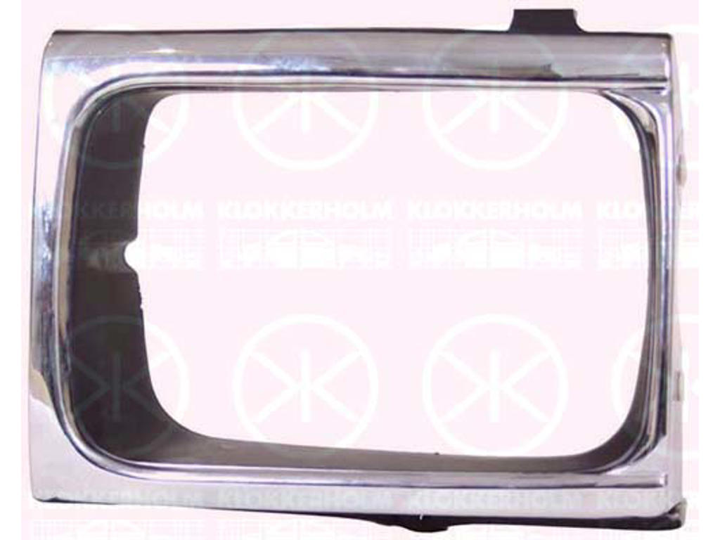Frame, headlight, 4WD, chrome/black, Left