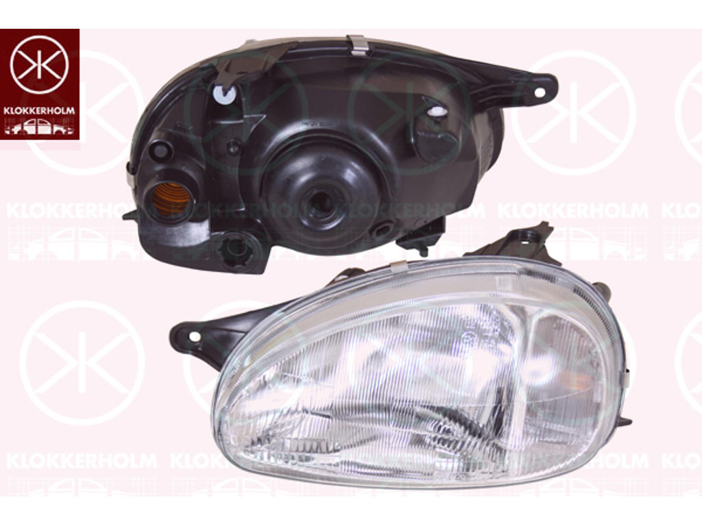 Koplamp, H4, voor voertuigen met lichthoogteregeling, T.Y.C, Links, Belichtingssterkte [lx]: 12.5