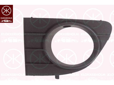 Ventilation Grille, bumper, Left Front, Lower Section, with hole(s) for fog lights, black