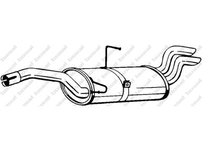 Rear Muffler, See accessories list for additionally required parts:  