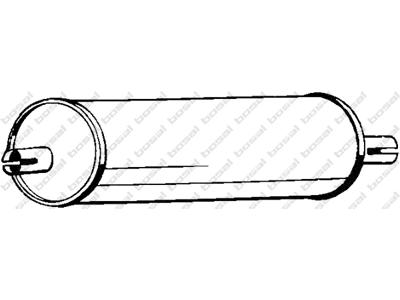Centre Muffler, See accessories list for additionally required parts:  