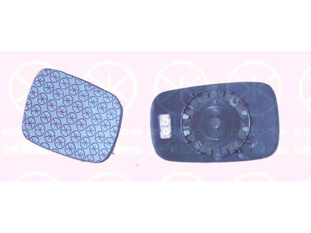 Mirror Glass, exterior mirror, Left, Blue-tinted, Heatable, Aspherical