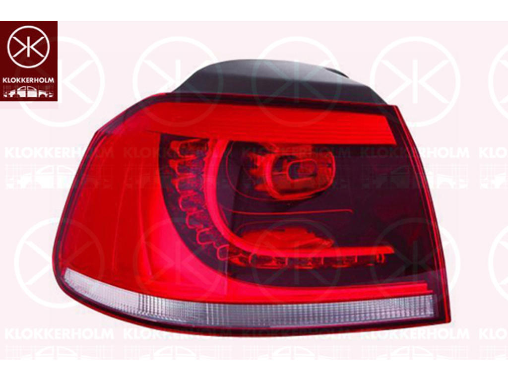 Tail Light Assembly, Right, Vehicle Equipment Line/Variant: GTI, GTD, LED, WY21W, with bulb holder, Outer section, Hella-type