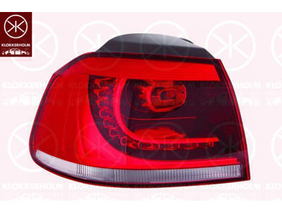 Baglygte, højre, Udstyrsvariant: GTI, GTD, LED, WY21W, med pærefatning, ydre del, Hella-type