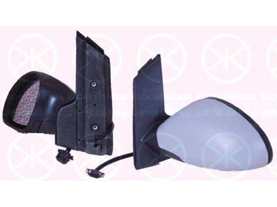 Exterior Mirror, w/primer, for electric mirror adjustment, Convex, Heatable, Right