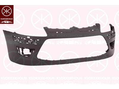 Bumper, w/primer, Front, with hole(s) for fog lights, with hole(s) for washer nozzle