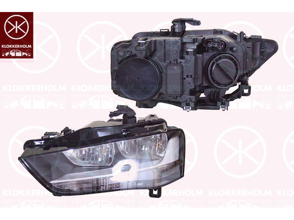 Ajovalo, H7/H7, Valokorkeussäätimen moottorilla, AL, Vasen, Valaistusvoimakkuus [lx]: 17.5