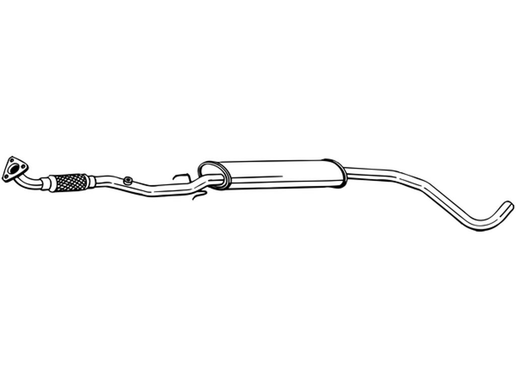 Centre Muffler, See accessories list for additionally required parts:  