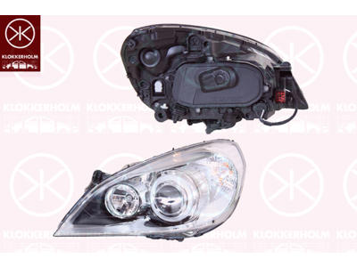 Headlight, Left, Illuminance [lx]: 25, Bi-Xenon, without control unit for Xenon, with motor for headlamp levelling, D3S (Gas Discharge Lamp), H9