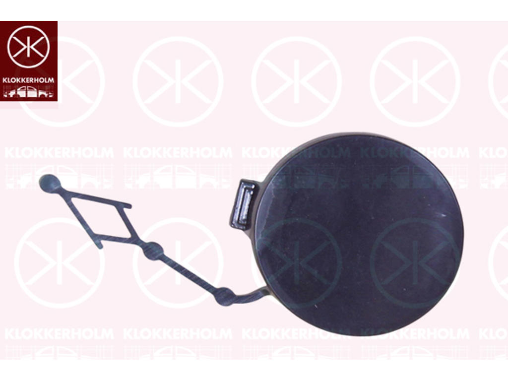 Flap, tow hook, Front, black