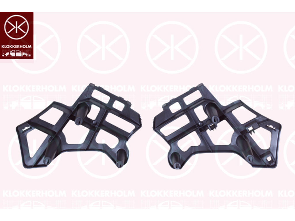 Mounting Bracket, bumper, Kit, Rear, Outer section, Plastic