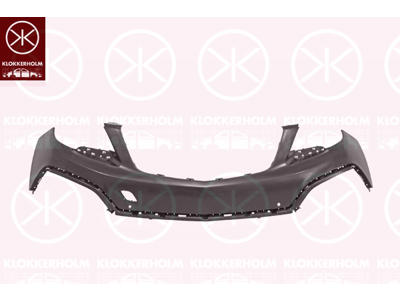 Bumper, with hole(s) for park assist (parallel parking), Front, Upper section, black