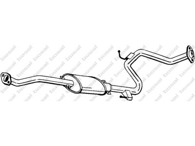 Centre Muffler, See accessories list for additionally required parts:  