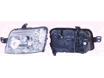 Headlight, H4, with motor for headlamp levelling, AL, Left, Number of pins: 14, Illuminance [lx]: 17.5