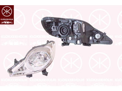Headlight, H4, with motor for headlamp levelling, Valeo, Left, Illuminance [lx]: 17.5