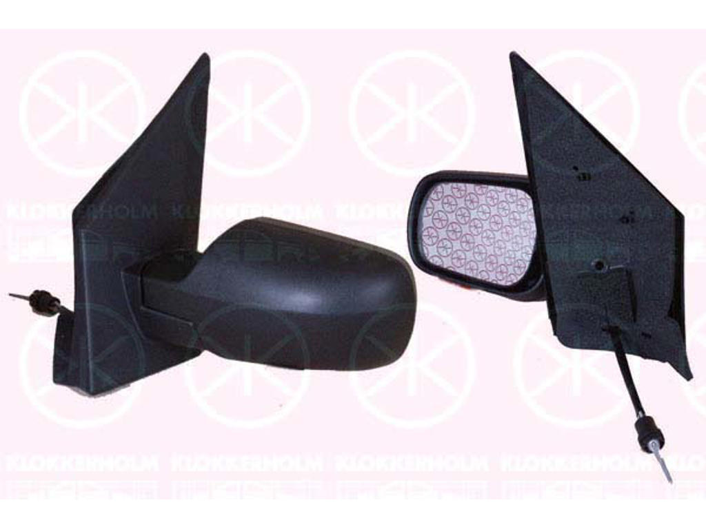 Exterior Mirror, Control: cable pull, Convex, Right