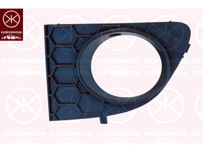 Ventilation Grille, bumper, black, Left Front, with hole(s) for fog lights