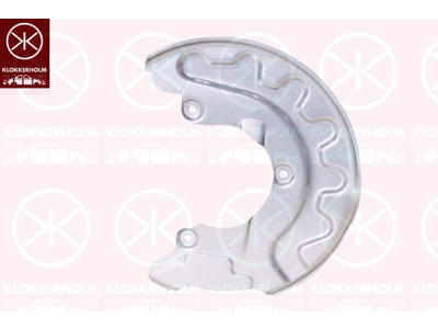 Bromssköld, framaxel vänster, för bromsskivediameter [mm]: 256, Diameter 1/diameter 2 [mm]: 280/100, Bromssystem: ATE, Mando, förzinkad