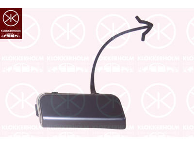 Flap, tow hook, Front, black