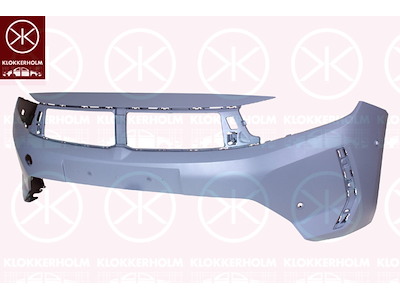 Bumper, w/primer, Front, with hole(s) for park distance control, Number of bores: 4