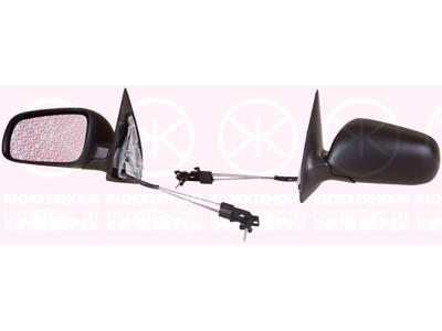 Exterior Mirror, w/primer, Control: cable pull, Aspherical, Left