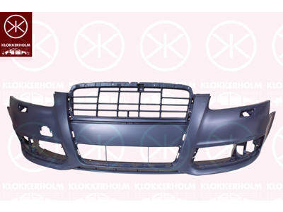 Bumper, Front, with hole(s) for washer nozzle, not for vehicle equipment line/variant: S-LINE, Vehicle Equipment Line/Variant: facelift, w/primer