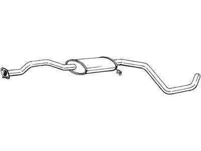 Centre Muffler, See accessories list for additionally required parts:  
