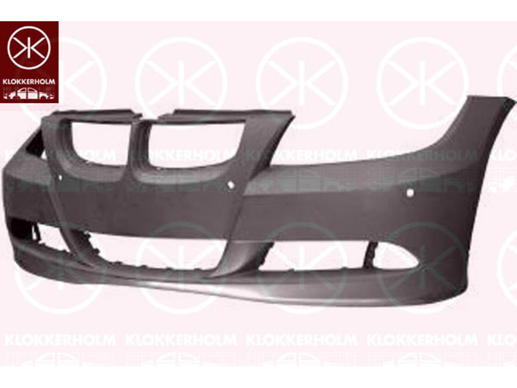 Bumper, w/primer, Front, with hole(s) for park distance control