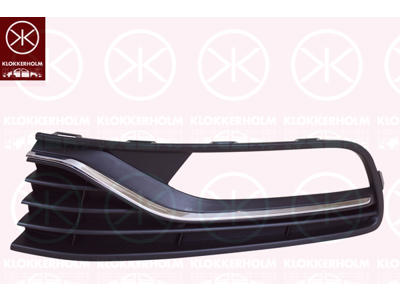 Ventilation Grilles, bumper, Left Front, not for trim level: Blue Motion , with trim strip, chrome/black