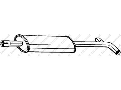 Centre Muffler, See accessories list for additionally required parts:  