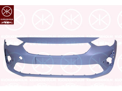 Bumper, w/primer, Front, with hole(s) for park distance control, Number of bores: 2, Trim Level: GS LINE