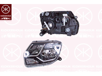 Huvudstrålkastare, Höger, Ljusstyrka [lx]: 17.5, H7/H1, med varselljus