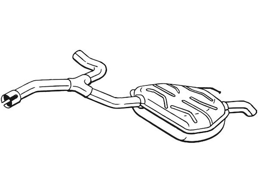 Rear Muffler, See accessories list for additionally required parts:  