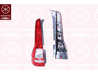 Tail Light Assembly, without bulb holder, Left, Hella-type