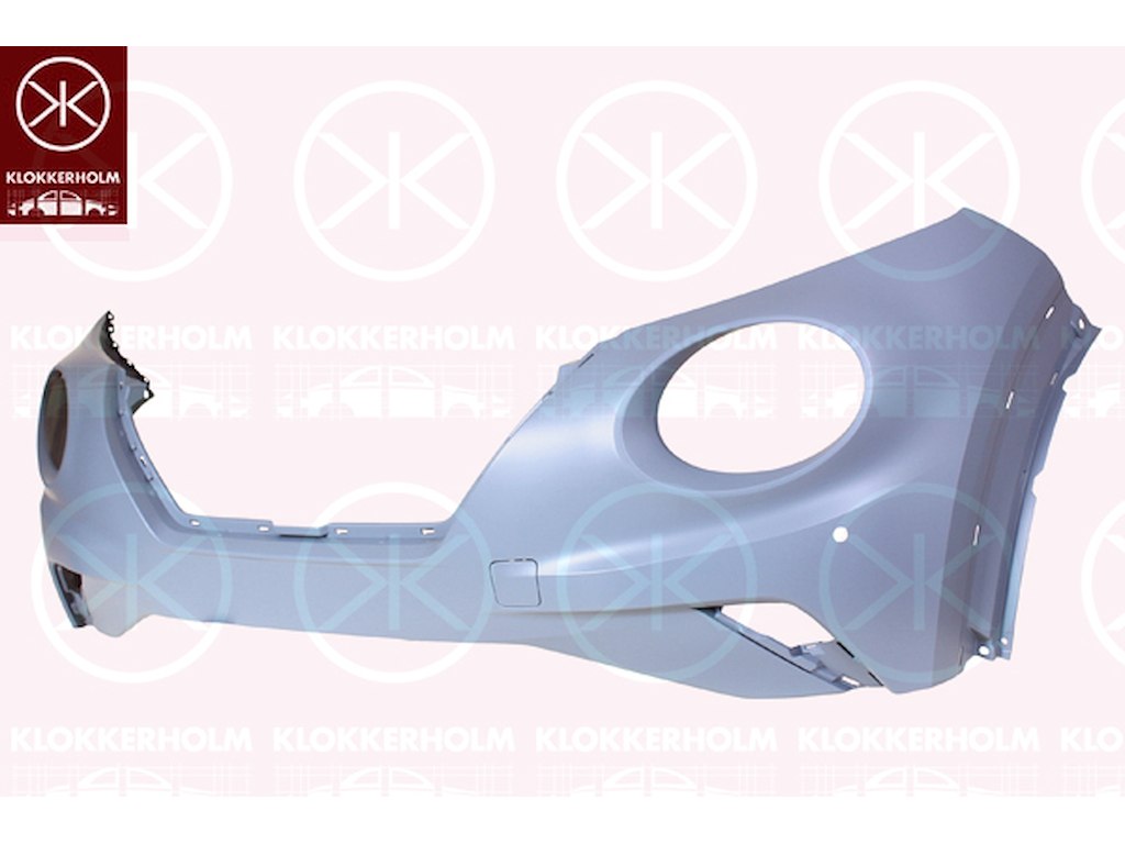 Bumper, w/primer, Front, with hole(s) for park distance control, Number of bores: 2