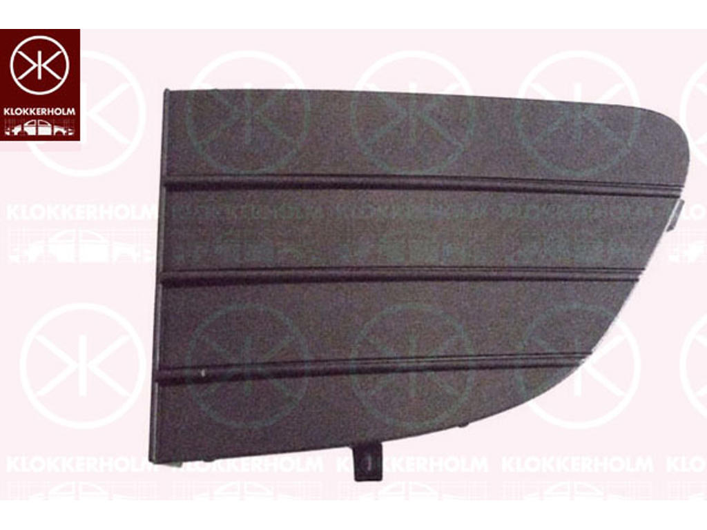Ventilation Grille, bumper, Left Front, Lower Section, black