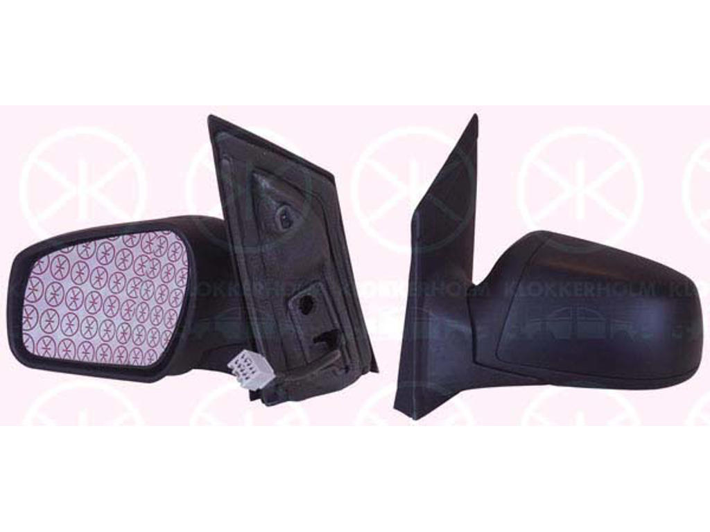 Exterior Mirror, Right, for electric mirror adjustment, Electronically foldable, w/primer, Heatable, Convex